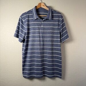 Old Navy‎ Mens Polo Shirt Striped Short Sleeve Blue/White Small